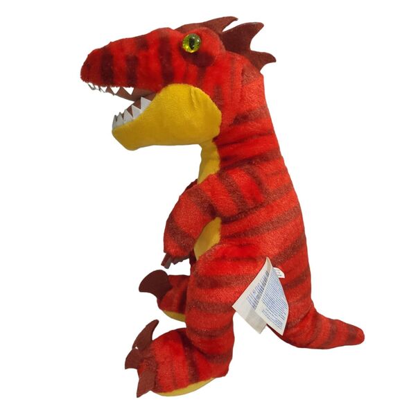 Build A Bear Plush Red Dinosaur T Rex Velociraptor Raptor Stuffed Animal 19" - Picture 5 of 16